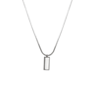 larisénte small silver bricknecklace